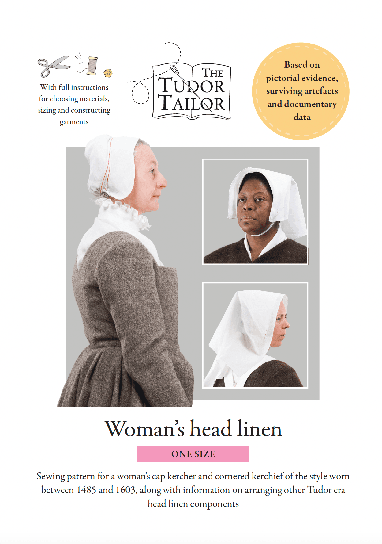 6 - Womans head linen front