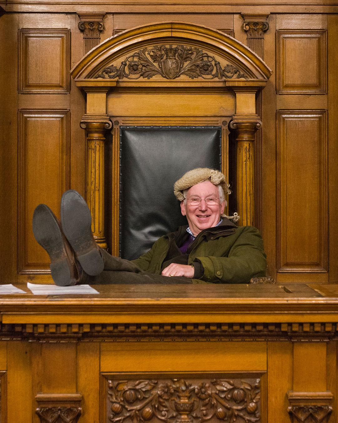 His Honour Andrew Hamilton will be back in his familiar seat in the historic courtroom
